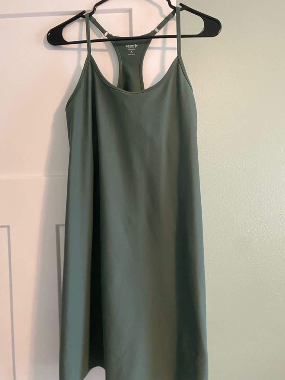 Old Navy Active Olive Green Racerback Power Soft Dress